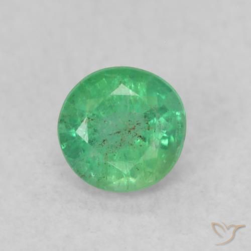 0.18ct Naturel Vert clair Émeraude, Tour, SI