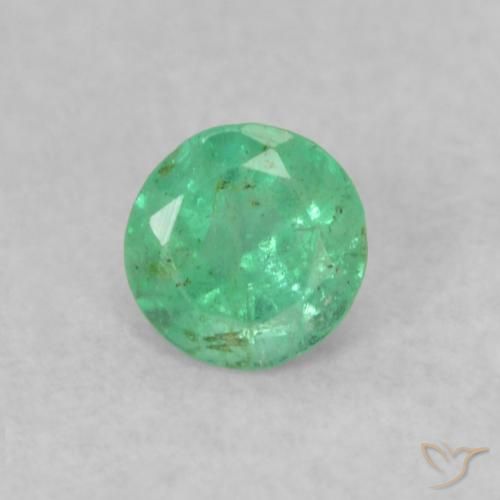 0.16ct Naturel Vert clair Émeraude, Tour, SI, Photo A