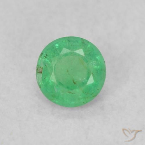 0.16ct Naturel Vert clair Émeraude, Tour, SI