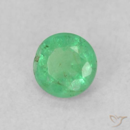 Émeraude Vert clair naturelle Tour, 0.16 ct, SI