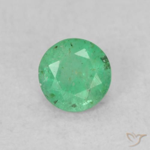0.17ct Naturel Vert intense Émeraude, Tour, SI