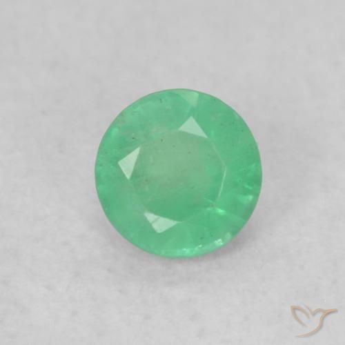 0.17ct Naturel Vert moyen Émeraude, Tour, SI