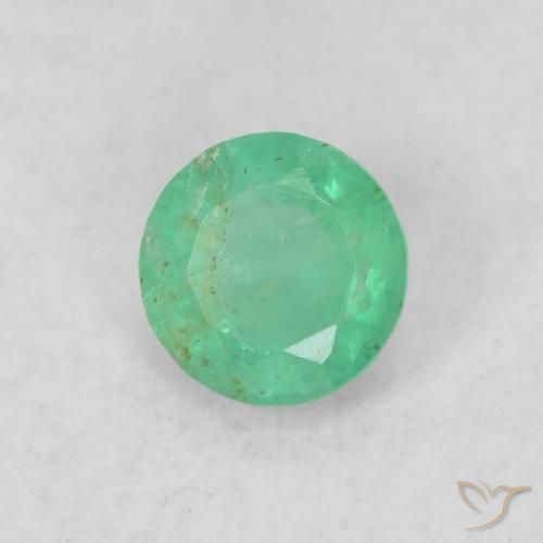 0.16ct Naturel Vert moyen Émeraude, Tour, SI