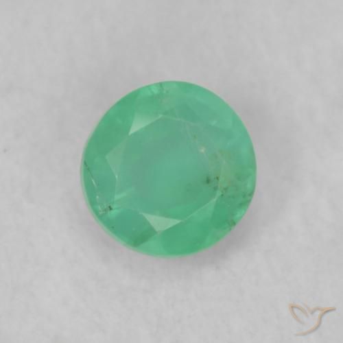 0.18ct Naturel Vert fougère profond Émeraude, Tour, SI, Photo A