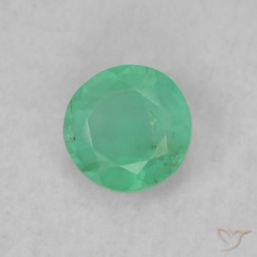 Émeraude Vert fougère profond naturelle Tour, 0.18 ct, SI