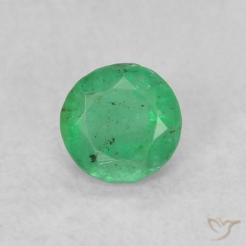 0.16ct Naturel Vert jaunâtre Émeraude, Tour, SI