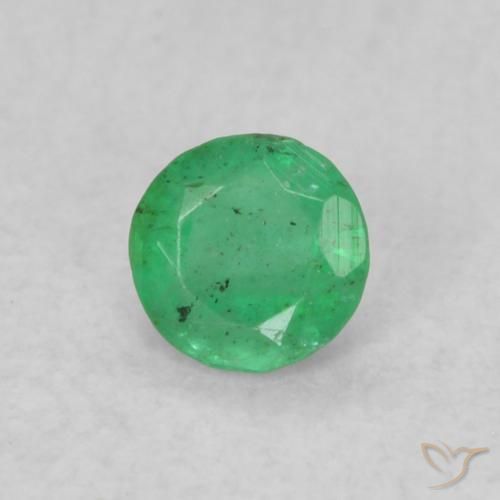Émeraude Vert jaunâtre naturelle Tour, 0.16 ct, SI