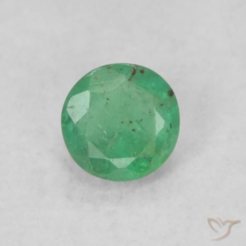 0.17ct Naturel Vert froid léger Émeraude, Tour, SI