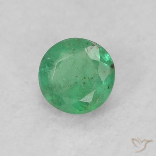 Émeraude Vert froid léger naturelle Tour, 0.17 ct, SI