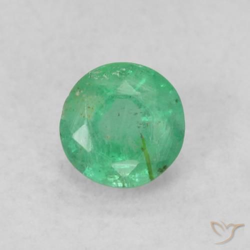 0.18ct Naturel Vert pistache Émeraude, Tour, SI
