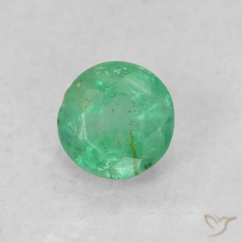 Émeraude Vert pistache naturelle Tour, 0.18 ct, SI