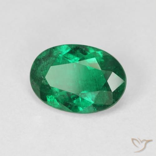 Émeraude Vert foncé naturelle ovale, 1.86 ct, VS-SI