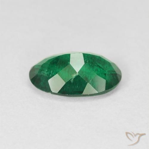 Émeraude Vert foncé naturelle ovale, 1.86 ct, VS-SI