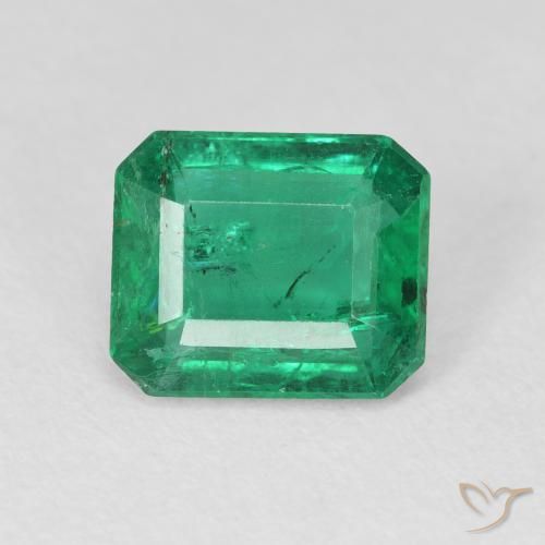 2.46ct Naturel Vert bleuâtre Émeraude, Taille émeraude, VS-SI
