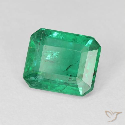 Émeraude Vert bleuâtre naturelle Octogone / coupe Émeraude, 2.46 ct, VS-SI