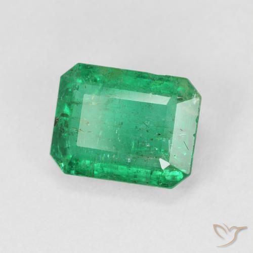 Émeraude Vert Électrique naturelle Octogone / coupe Émeraude, 3.51 ct, VS-SI