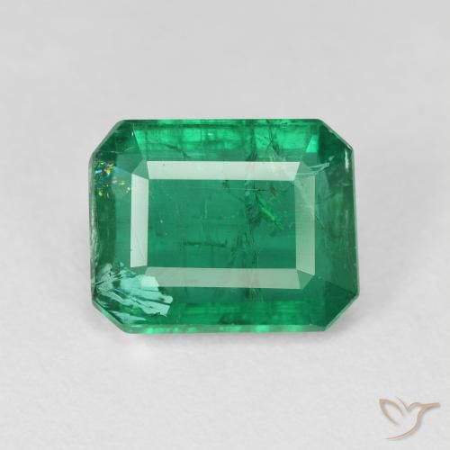 4.49ct Naturel Vert frais Émeraude, Taille émeraude, VS-SI