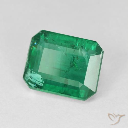 Émeraude Vert frais naturelle Octogone / coupe Émeraude, 4.49 ct, VS-SI