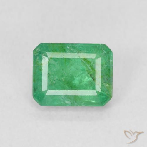 Émeraude Vert moyen naturelle Octogone / coupe Émeraude, 0.93 ct, SI-I1