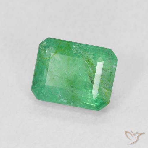 Émeraude Vert moyen naturelle Octogone / coupe Émeraude, 0.93 ct, SI-I1