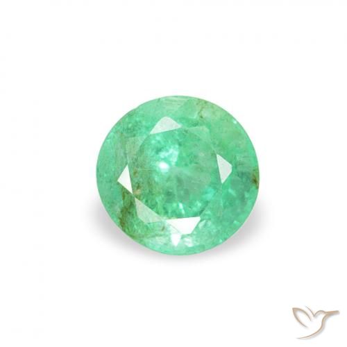 0.16ct Naturel Vert clair Émeraude, Tour, SI