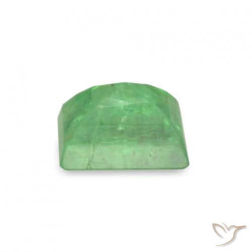Émeraude vert naturelle baguette, 0,18 ct, SI