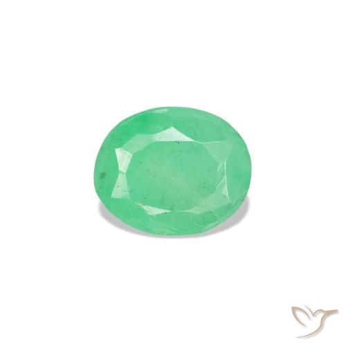 Émeraude vert naturelle coupe ovale, 0,32 ct, VS-SI