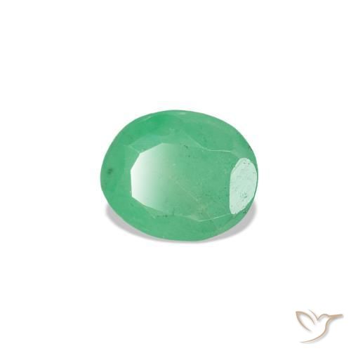 Émeraude vert naturelle coupe ovale, 0,32 ct, VS-SI