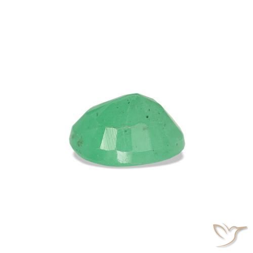 Émeraude vert naturelle coupe ovale, 0,32 ct, VS-SI