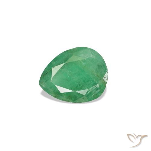Émeraude vert naturelle en forme de poire, 0,33 ct, SI