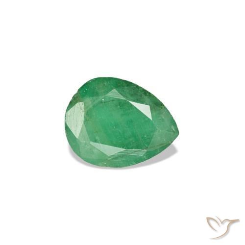 Émeraude vert naturelle en forme de poire, 0,33 ct, SI