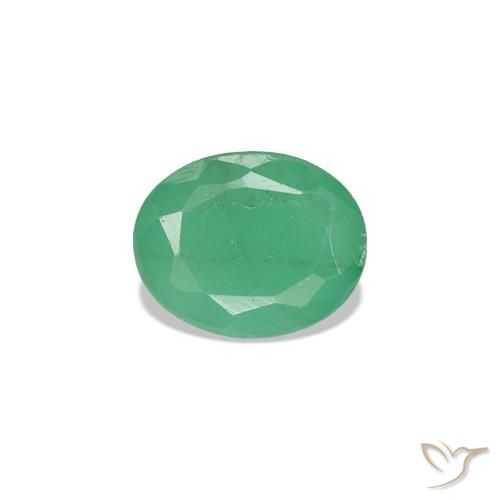 Émeraude vert naturelle coupe ovale, 0,32 ct, SI