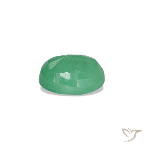 Émeraude vert naturelle coupe ovale, 0,32 ct, SI