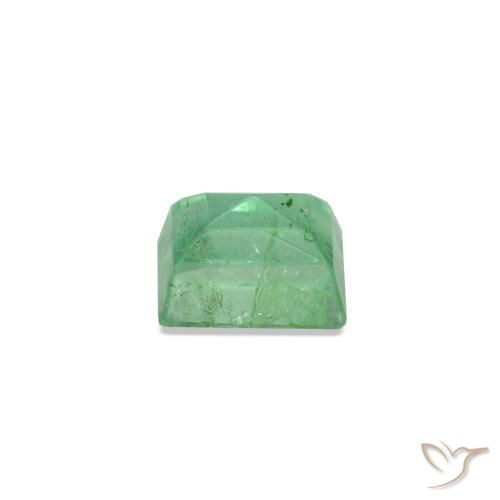 Émeraude vert naturelle baguette, 0,15 ct, SI