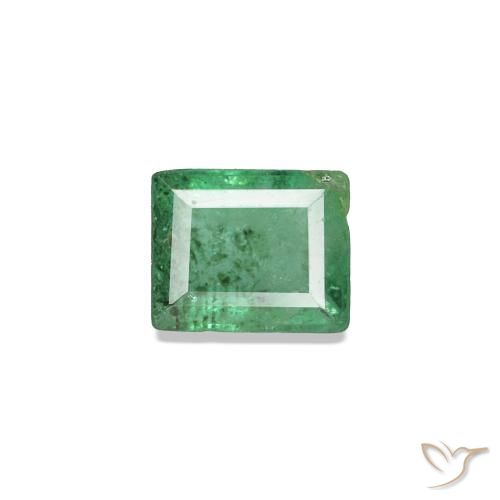 Émeraude vert naturelle baguette, 0,16 ct, SI