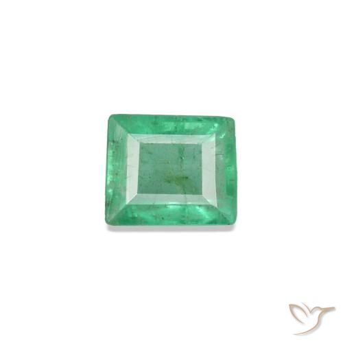 Émeraude vert naturelle baguette, 0,11 ct, SI