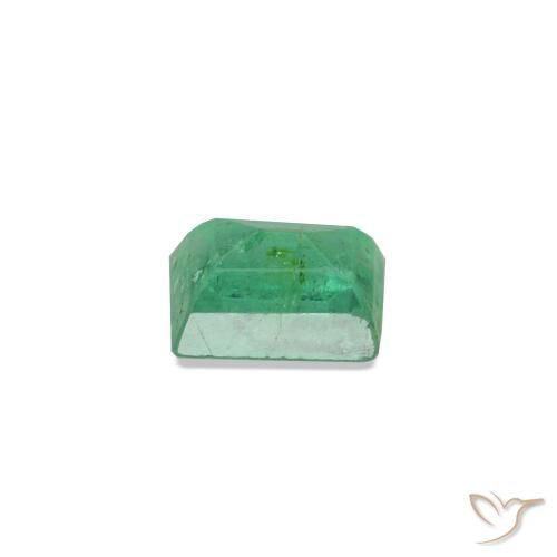 Émeraude vert naturelle baguette, 0,11 ct, SI