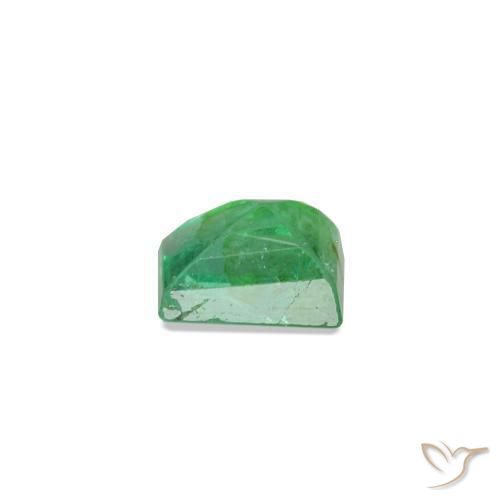 Émeraude vert naturelle baguette, 0,13 ct, SI