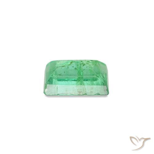 Émeraude Vert Électrique naturelle Baquette, 0.15 ct, VS-SI