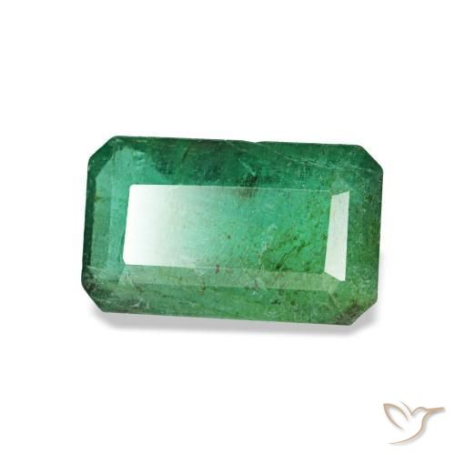 Émeraude Vert moyen naturelle Taille émeraude, 1.06 ct, SI