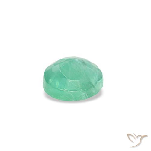 Émeraude vert naturelle coupe roude, 0,16 ct, SI