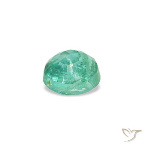 Émeraude vert naturelle coupe roude, 0,19 ct, SI