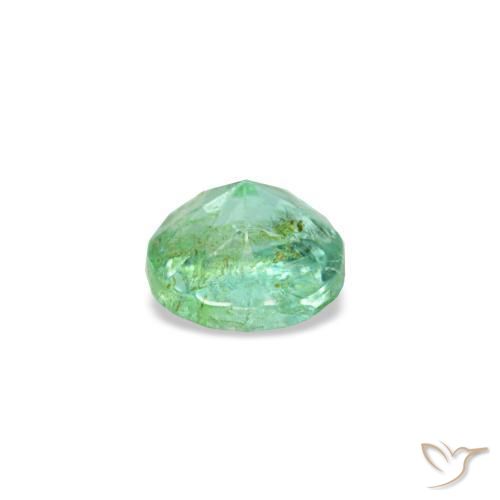 Émeraude vert naturelle coupe roude, 0,18 ct, VS-SI