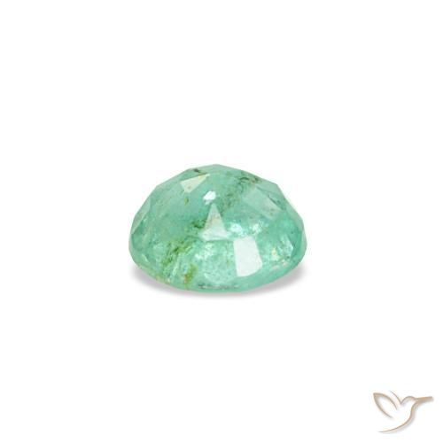 Émeraude vert naturelle coupe roude, 0,17 ct, VS-SI