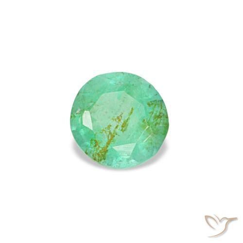 Émeraude vert de 0,17 ct, rond, VS-SI