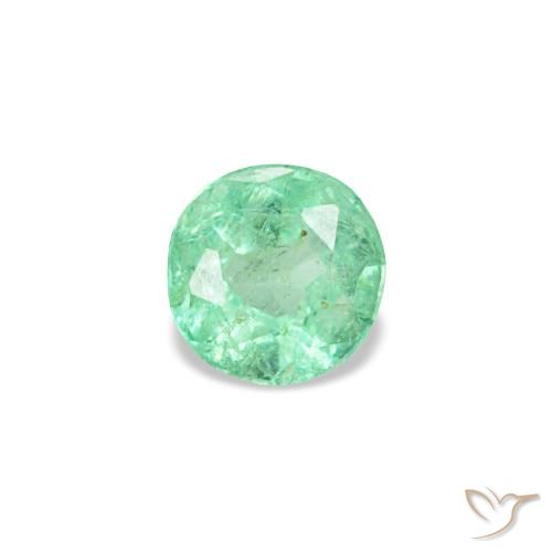 Émeraude vert de 0,19 ct, rond, VS-SI