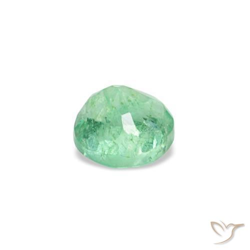 Émeraude vert naturelle coupe roude, 0,19 ct, VS-SI