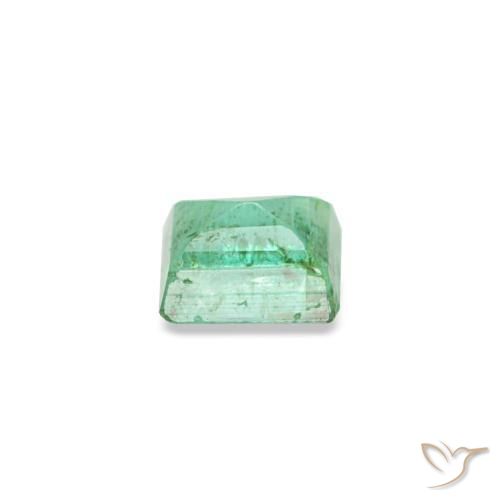 Émeraude vert naturelle baguette, 0,15 ct, SI