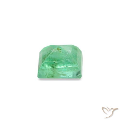 Émeraude vert naturelle baguette, 0,14 ct, SI