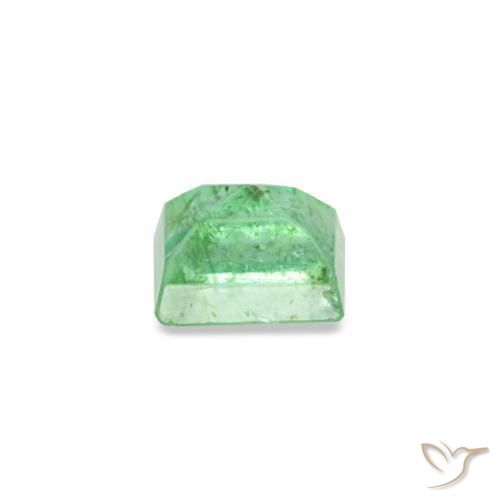 Émeraude vert naturelle baguette, 0,14 ct, SI